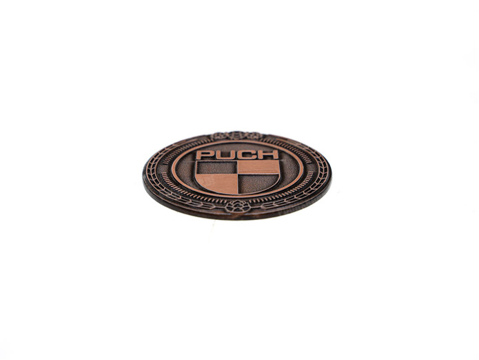 Badge / embleem Puch logo brons 47mm RealMetal